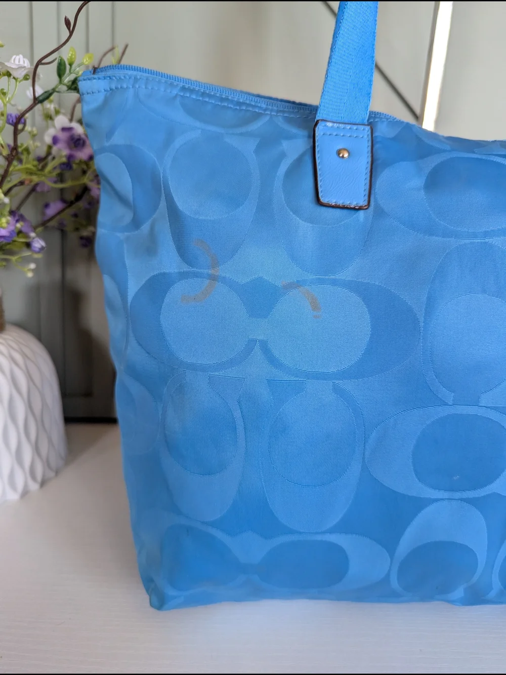 Coach Getaway Signature Nylon Packable Weekender Tote Bag